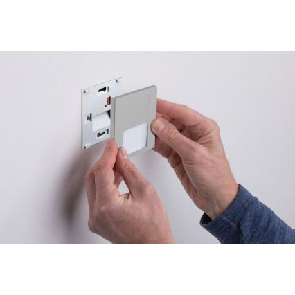 Paulmann 80003 - LED/1W Trapverlichting met sensor TSARO 230V Lood/mat chroom