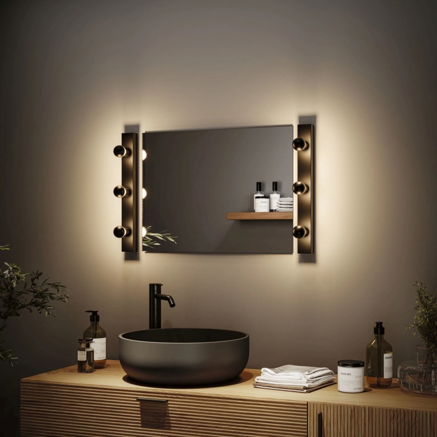 Paulmann 80097 - 3xE14/40W IP44 Spiegelverlichting badkamer REGULA 230V zwart