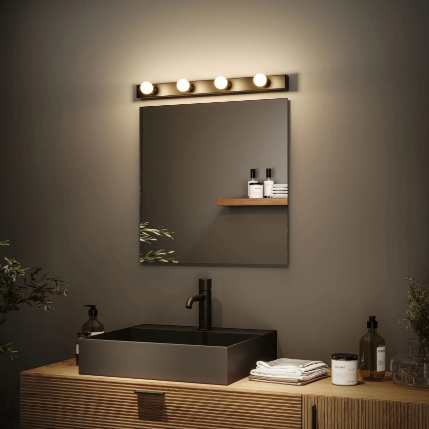 Paulmann 80099 - 4xE14/40W IP44 Spiegelverlichting badkamer REGULA 230V zwart