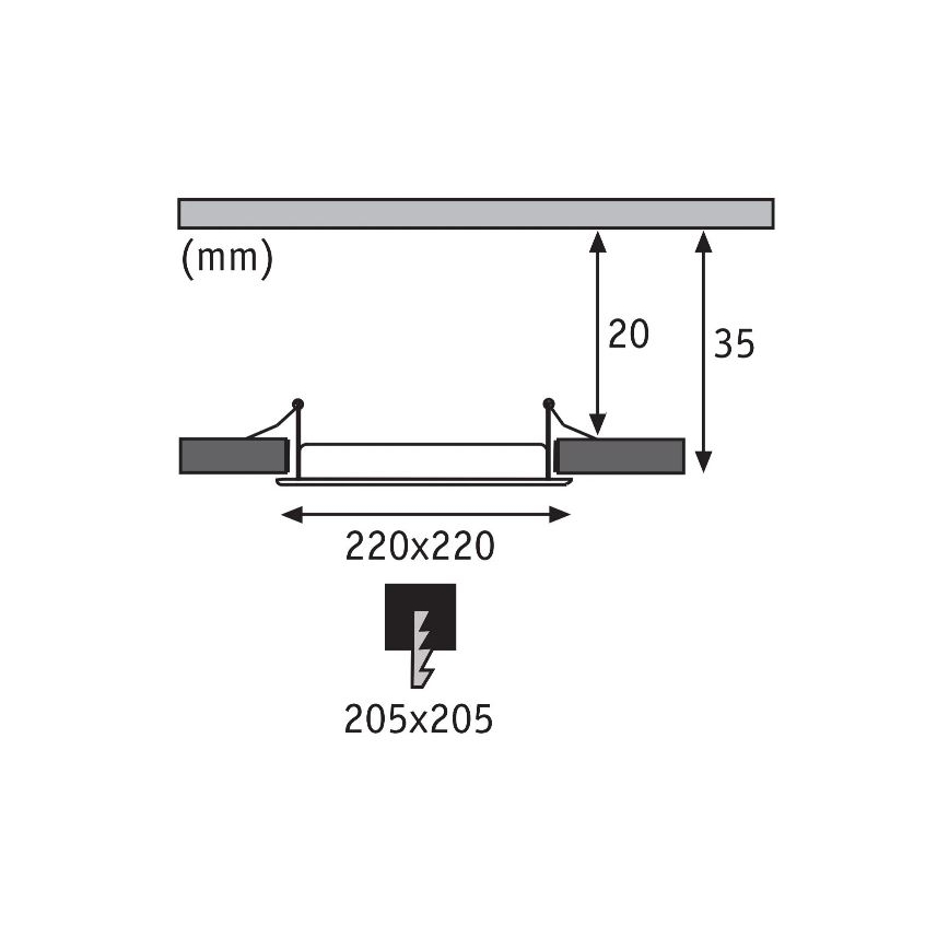 Paulmann 92066 - LED/18W IP44 Badkamer inbouwverlichting 230V