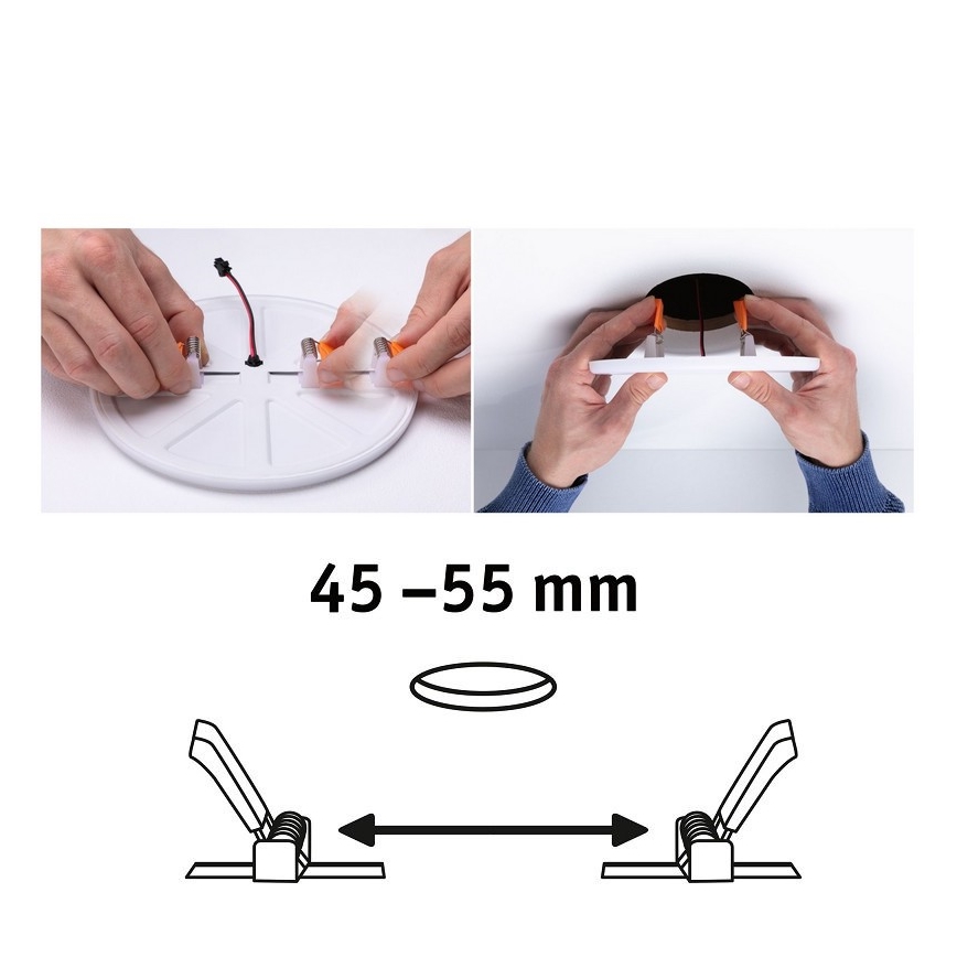 Paulmann 92387 Varifit - LED/4,5W IP44 Badkamer inbouwlamp 230V