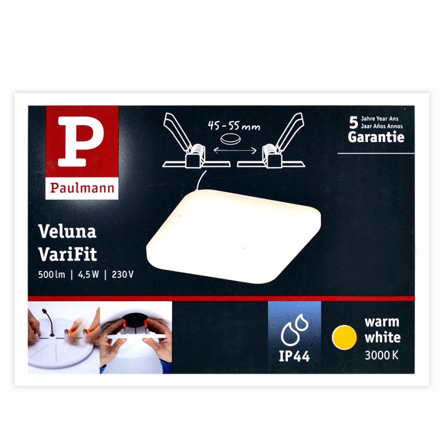 Paulmann 92393 Varifit - LED Badkamer inbouwlamp/4,5W IP44 230V