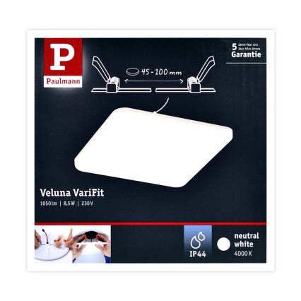 Paulmann 92397 Varifit - LED/8,5W IP44 Badkamer inbouwlamp 230V