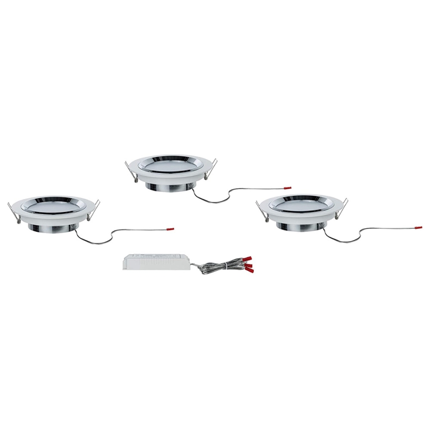 Paulmann 92693 - SET 3xLED/8W Dimbare inbouwverlichting PREMIUM LINE 230/