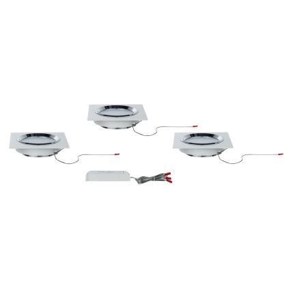 Paulmann 92695 - SET 3xLED/8W Dimbare inbouwspot DICE 230V
