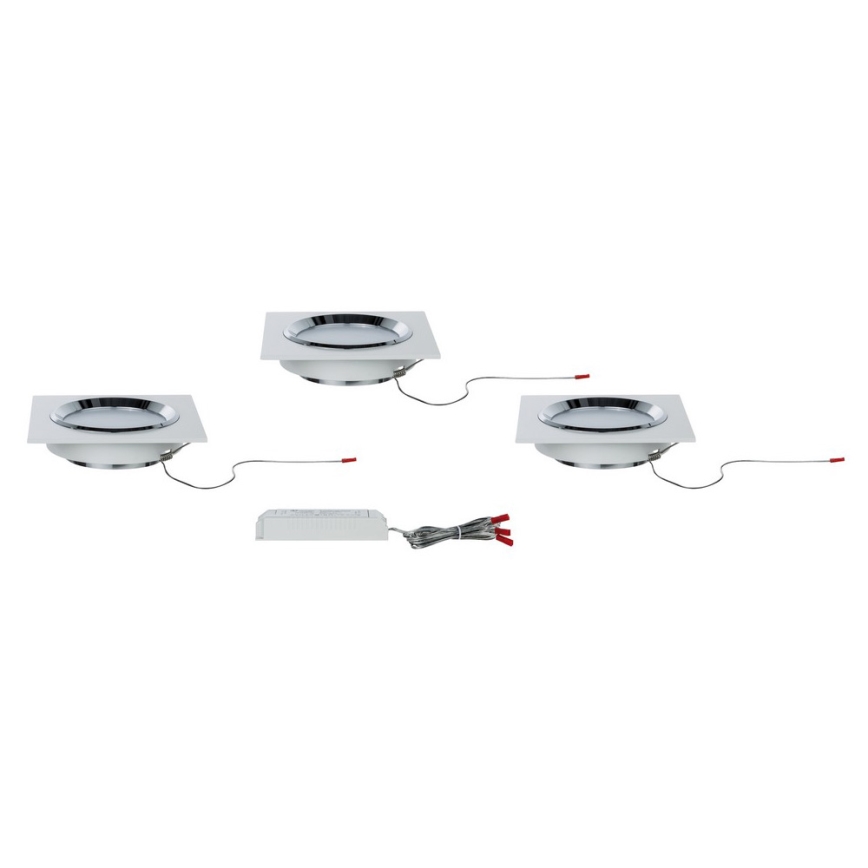 Paulmann 92695 - SET 3xLED/8W Dimbare inbouwspot DICE 230V