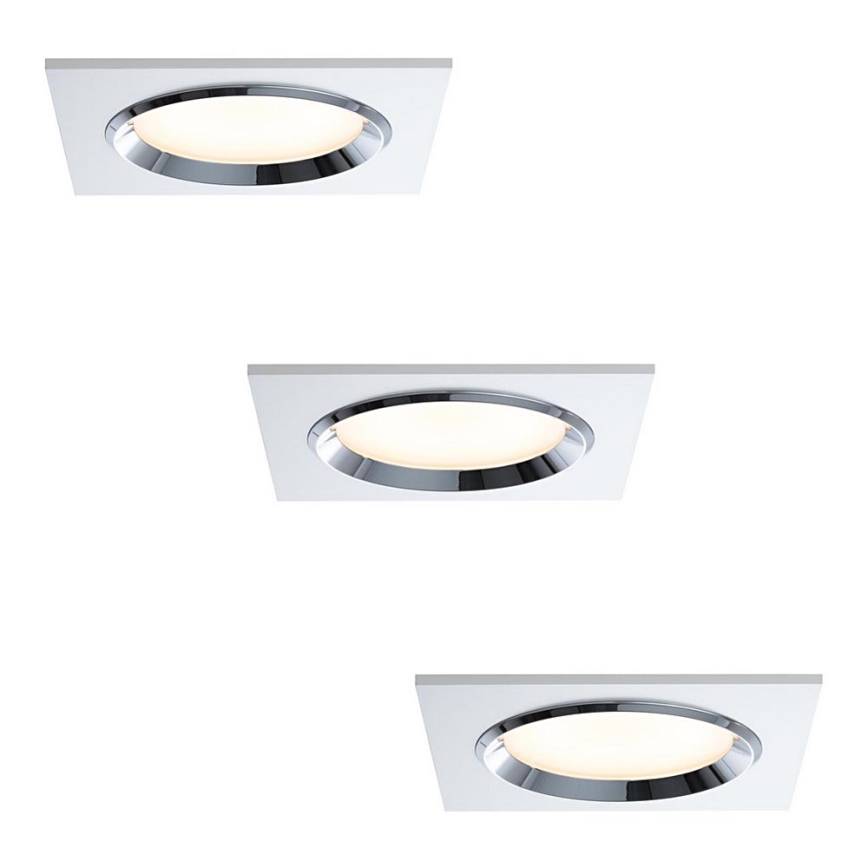 Paulmann 92695 - SET 3xLED/8W Dimbare inbouwspot DICE 230V