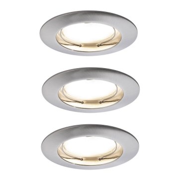 Paulmann 92827 - SET 3xLED/7W IP44 Dimbare en hangende badkamer verlichting COIN 230V