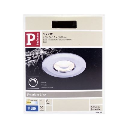 Paulmann 92848 - LED/7W IP65 Badkamer inbouwspot COIN 230V