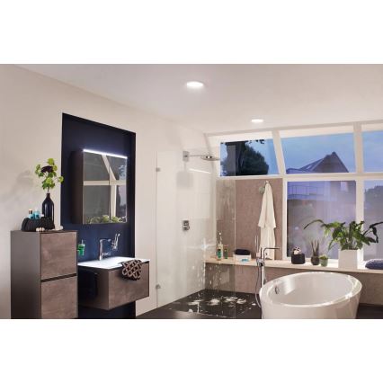 Paulmann 92935 - LED/12W IP44 Dimbare inbouwspot voor badkamer AREO 230V Ø 18 cm mat chroom