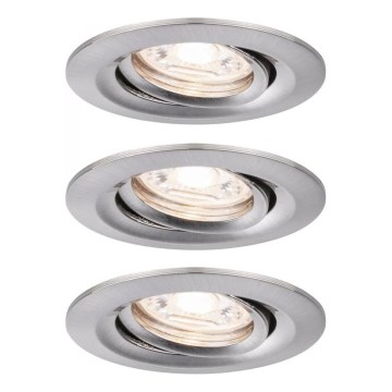 Paulmann 92973 - SET 3xLED/4,2W IP23 Dimbare badkamer lamp COIN 230V