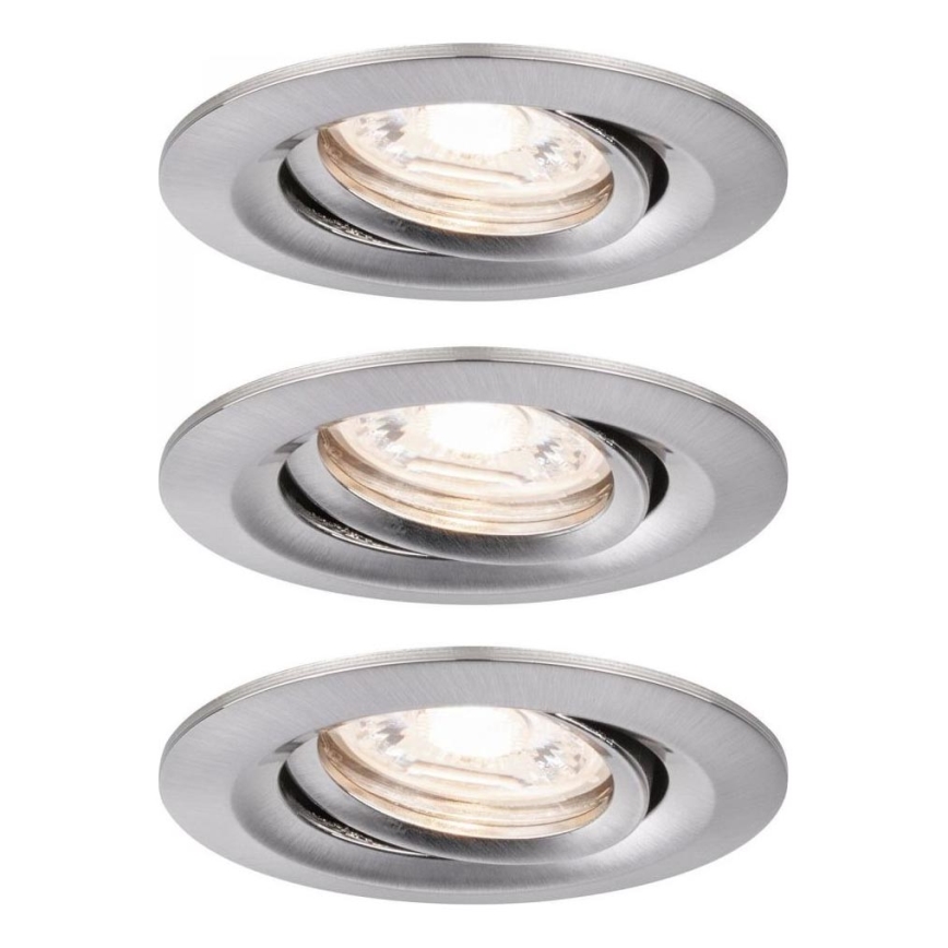 Paulmann 92973 - SET 3xLED/4,2W IP23 Dimbare badkamer lamp COIN 230V