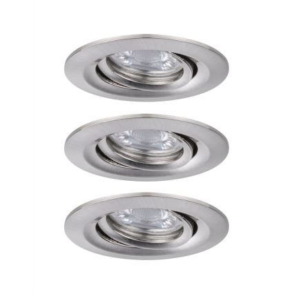 Paulmann 92973 - SET 3xLED/4,2W IP23 Dimbare badkamer lamp COIN 230V