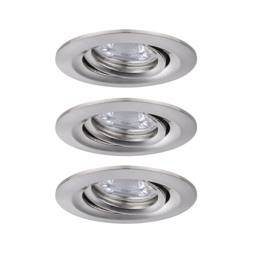 Paulmann 92973 - SET 3xLED/4,2W IP23 Dimbare badkamer lamp COIN 230V