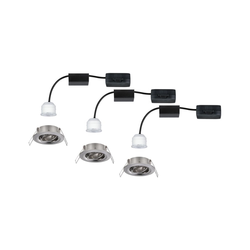 Paulmann 92973 - SET 3xLED/4,2W IP23 Dimbare badkamer lamp COIN 230V
