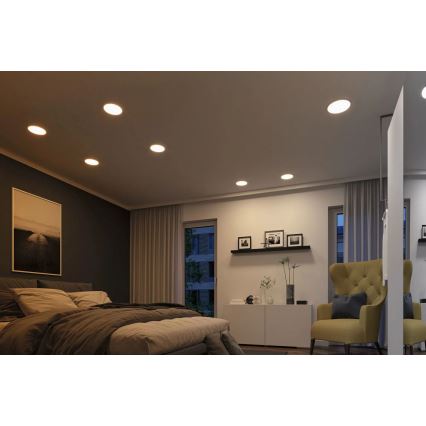 Paulmann 92992 - AREO LED inbouwspot 16W IP44 voor badkamer, 230V, 2000/3000/4000K, Ø 23 cm, mat chroom