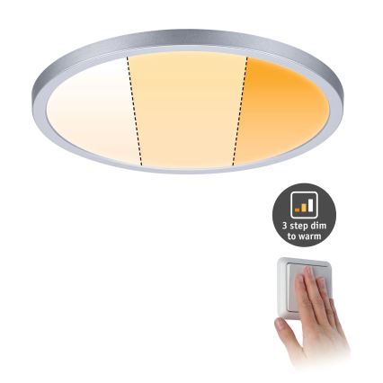 Paulmann 92992 - AREO LED inbouwspot 16W IP44 voor badkamer, 230V, 2000/3000/4000K, Ø 23 cm, mat chroom