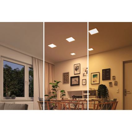 Paulmann 92993 - LED/13W IP44 Badkamer inbouwspot AREO 230V 2000/3000/4000K 17,5x17,5 cm wit