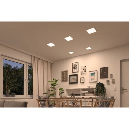 Paulmann 92993 - LED/13W IP44 Badkamer inbouwspot AREO 230V 2000/3000/4000K 17,5x17,5 cm wit