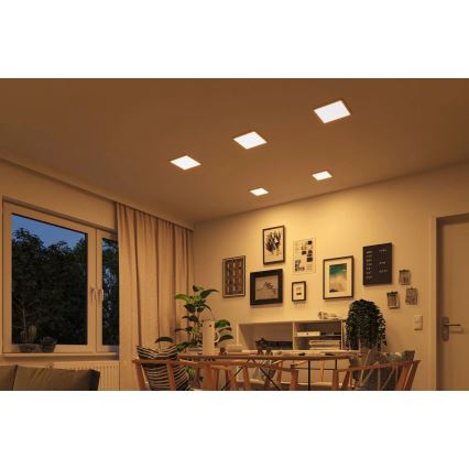 Paulmann 92993 - LED/13W IP44 Badkamer inbouwspot AREO 230V 2000/3000/4000K 17,5x17,5 cm wit