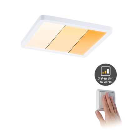 Paulmann 92993 - LED/13W IP44 Badkamer inbouwspot AREO 230V 2000/3000/4000K 17,5x17,5 cm wit