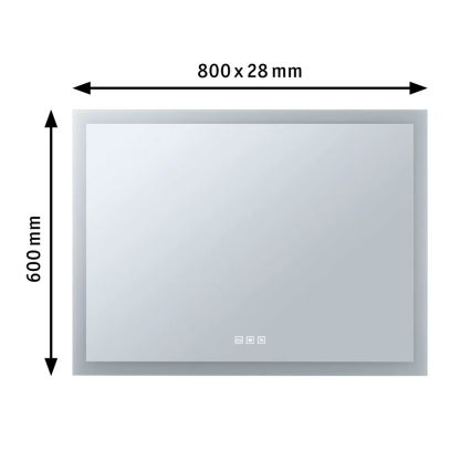 Paulmann 93013 - LED/22W IP44 Dimbare verwarmde badkamerspiegel met verlichting 230V 2700/4000/6500K