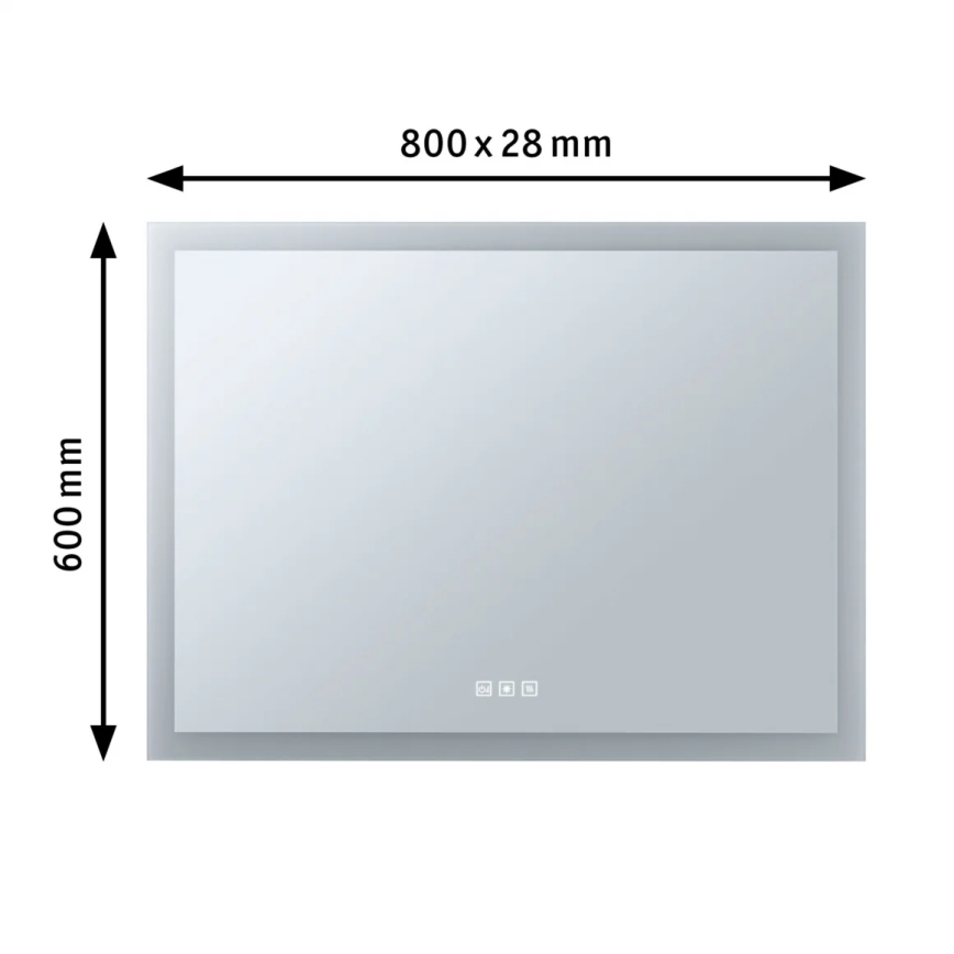 Paulmann 93013 - LED/22W IP44 Dimbare verwarmde badkamerspiegel met verlichting 230V 2700/4000/6500K