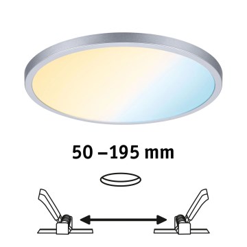 Paulmann 93046 - LED/16W IP44 Dimbare inbouwspot voor badkamer AREO 230V 3000–6500K Ø 23 cm mat chroom