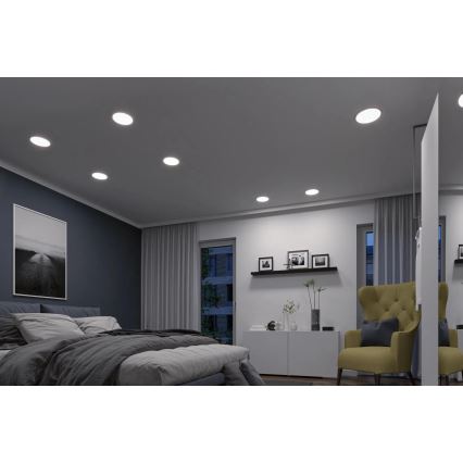 Paulmann 93046 - LED/16W IP44 Dimbare inbouwspot voor badkamer AREO 230V 3000–6500K Ø 23 cm mat chroom