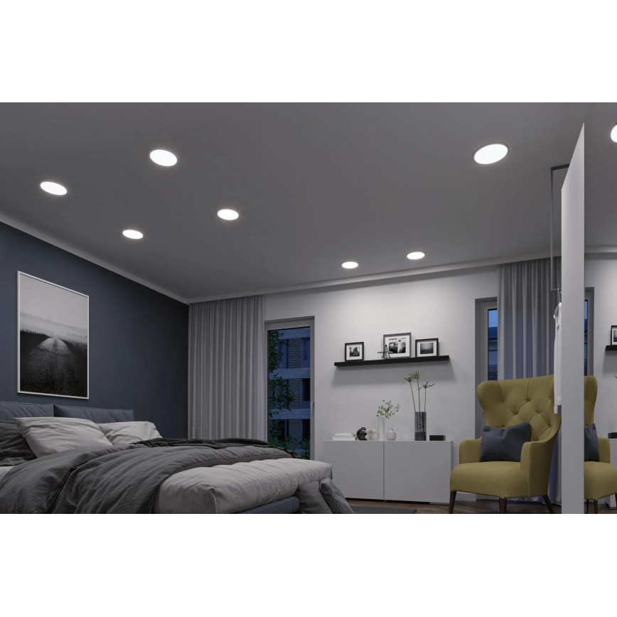 Paulmann 93046 - LED/16W IP44 Dimbare inbouwspot voor badkamer AREO 230V 3000–6500K Ø 23 cm mat chroom