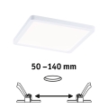 Paulmann 93059 - LED/13W IP44 Dimbare badkamer-inbouwarmatuur AREO 230V 17,5x17,5 cm wit