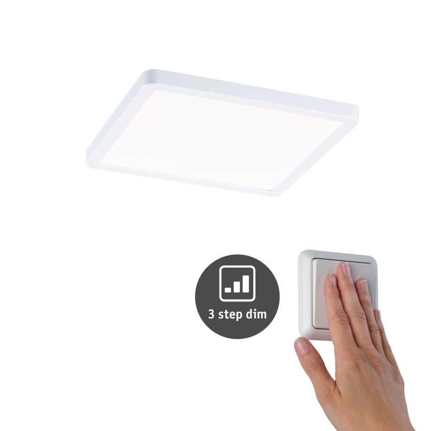 Paulmann 93059 - LED/13W IP44 Dimbare badkamer-inbouwarmatuur AREO 230V 17,5x17,5 cm wit