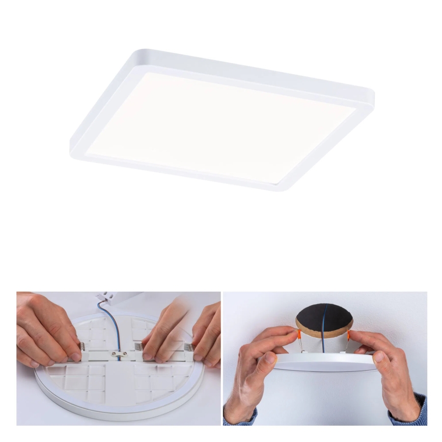 Paulmann 93059 - LED/13W IP44 Dimbare badkamer-inbouwarmatuur AREO 230V 17,5x17,5 cm wit