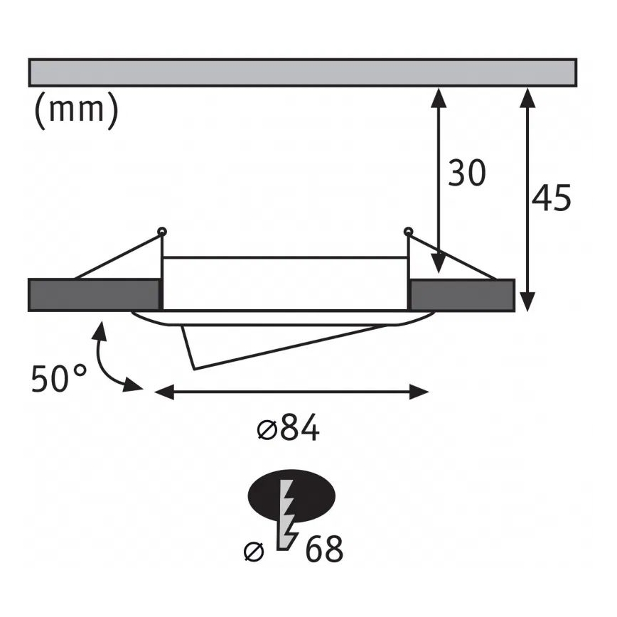 Paulmann 93080 - SET van 3x LED/6W IP23 Dimbare inbouwspots voor badkamer COIN 230V