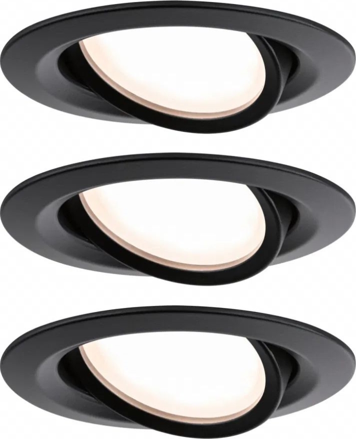 Paulmann 93080 - SET van 3x LED/6W IP23 Dimbare inbouwspots voor badkamer COIN 230V
