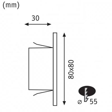 Paulmann 93093 - LED/1,2W Trapverlichting EDGE 230V