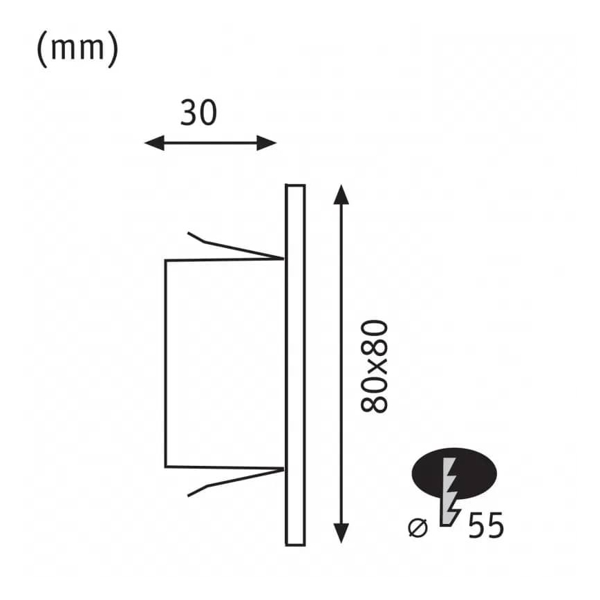 Paulmann 93093 - LED/1,2W Trapverlichting EDGE 230V