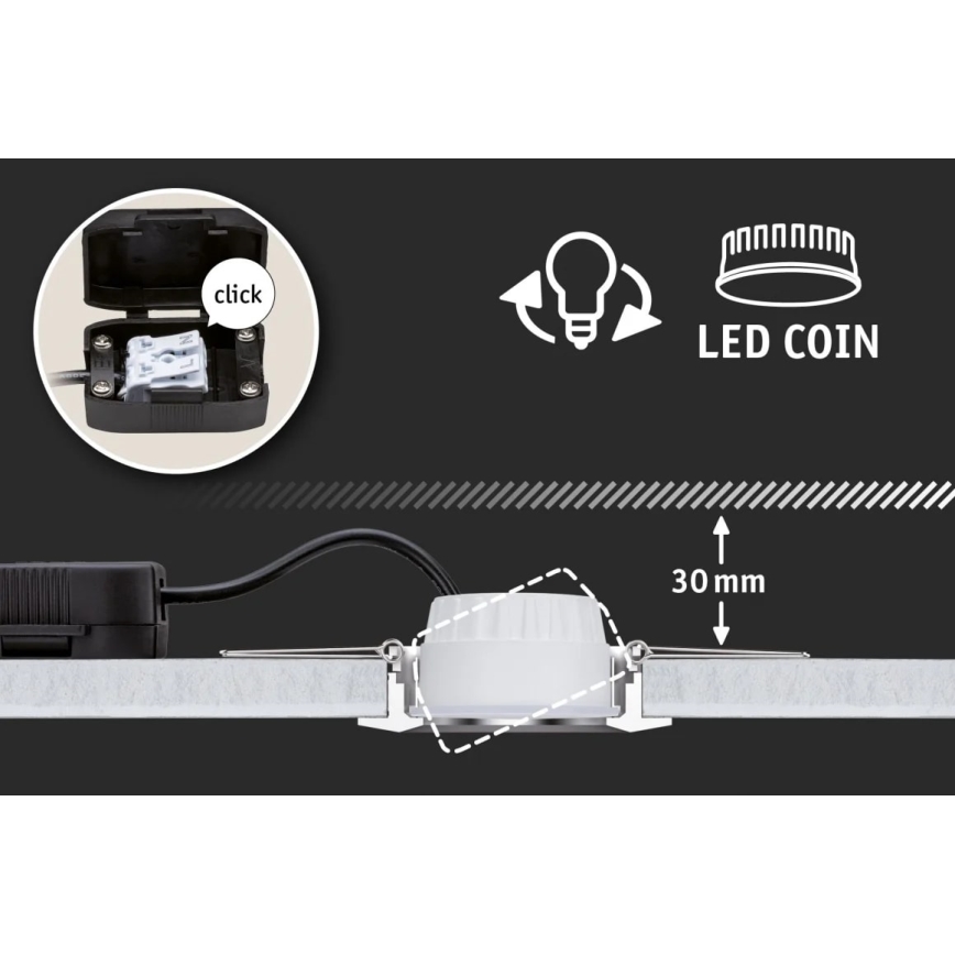 Paulmann 93462 - SET 3xLED/6W IP44 Badkamer inbouwverlichting NOVA 230V