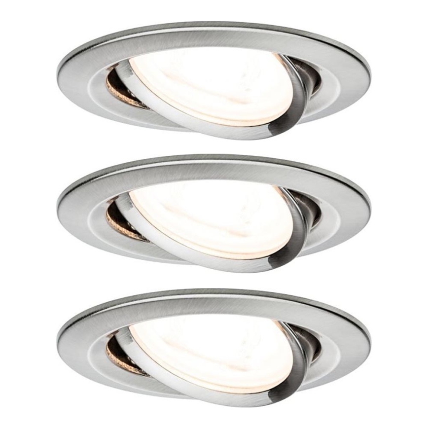 Paulmann 93652 - SET 3x LED GU10/6,1W IP23 Badkamer inbouwverlichting 230V