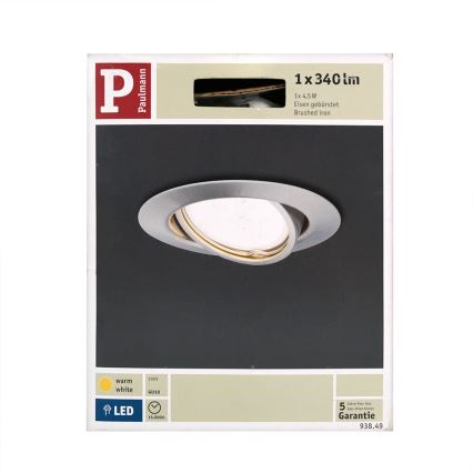 Paulmann 93849 - LED-GU10/4,5W/230V Inbouwspot PREMIUM LINE 230V