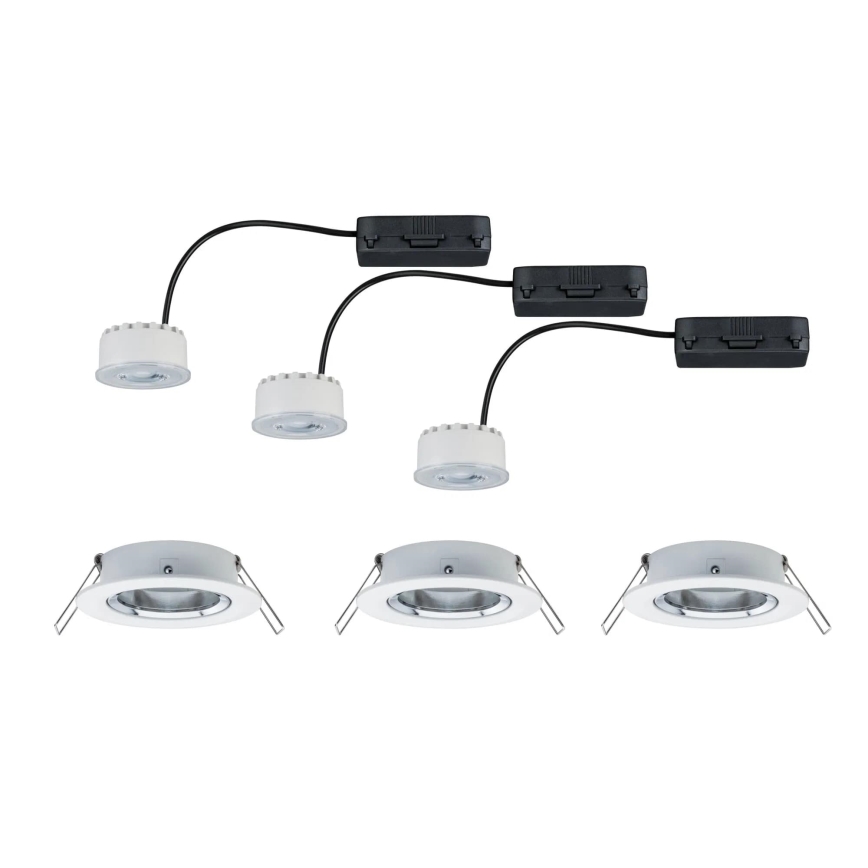 Paulmann 93942 - SET 3xLED/6,8W IP23 Dimbare en hangende badkamer verlichting COIN 230V