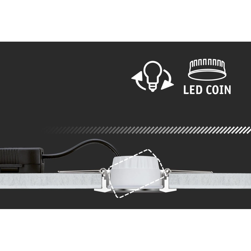 Paulmann 93942 - SET 3xLED/6,8W IP23 Dimbare en hangende badkamer verlichting COIN 230V