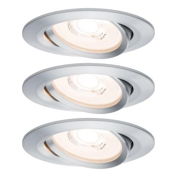 Paulmann 93943 - SET 3xLED/6,8W IP23 Dimbare badkamer-inbouwspot COIN 230V