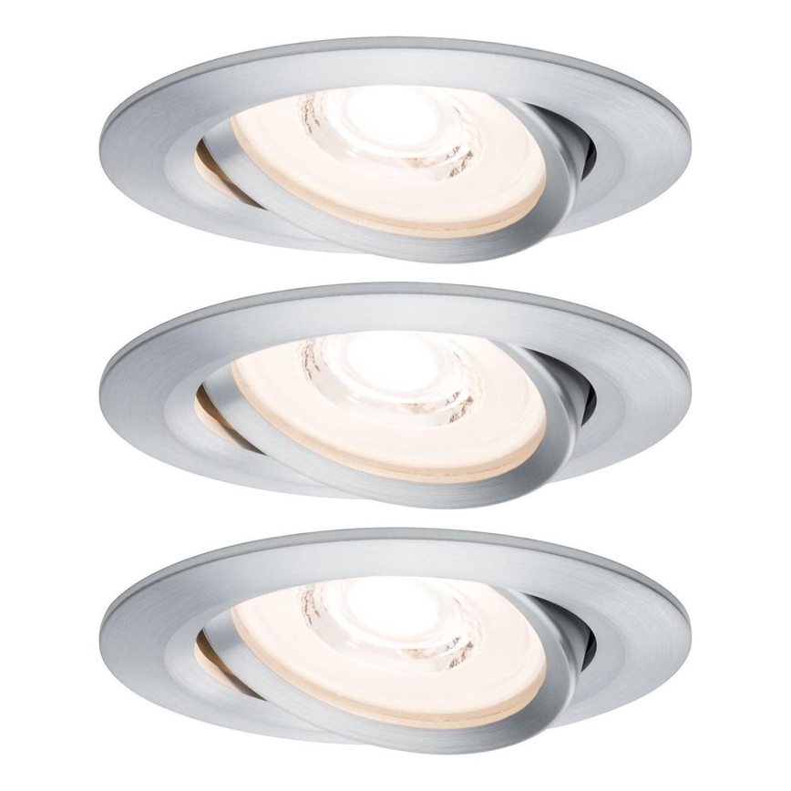 Paulmann 93943 - SET 3xLED/6,8W IP23 Dimbare badkamer-inbouwspot COIN 230V
