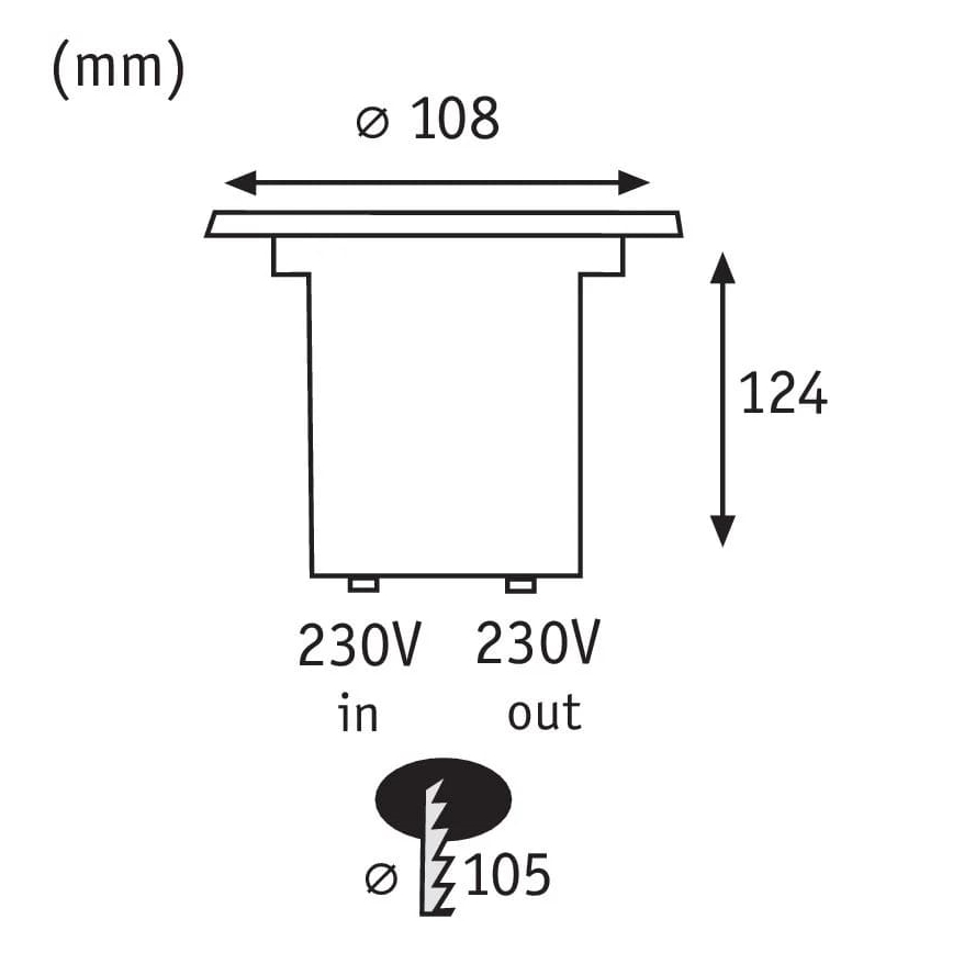 Paulmann 93992 - LED GU10/3,5W IP67 Hangende verlichting voor buiten SPECIAL 230V
