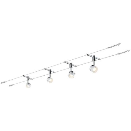 Paulmann 94080 - SET 4xLED/4,8W Spot voor een rail Systeem STAGE 230V glanzend chroom