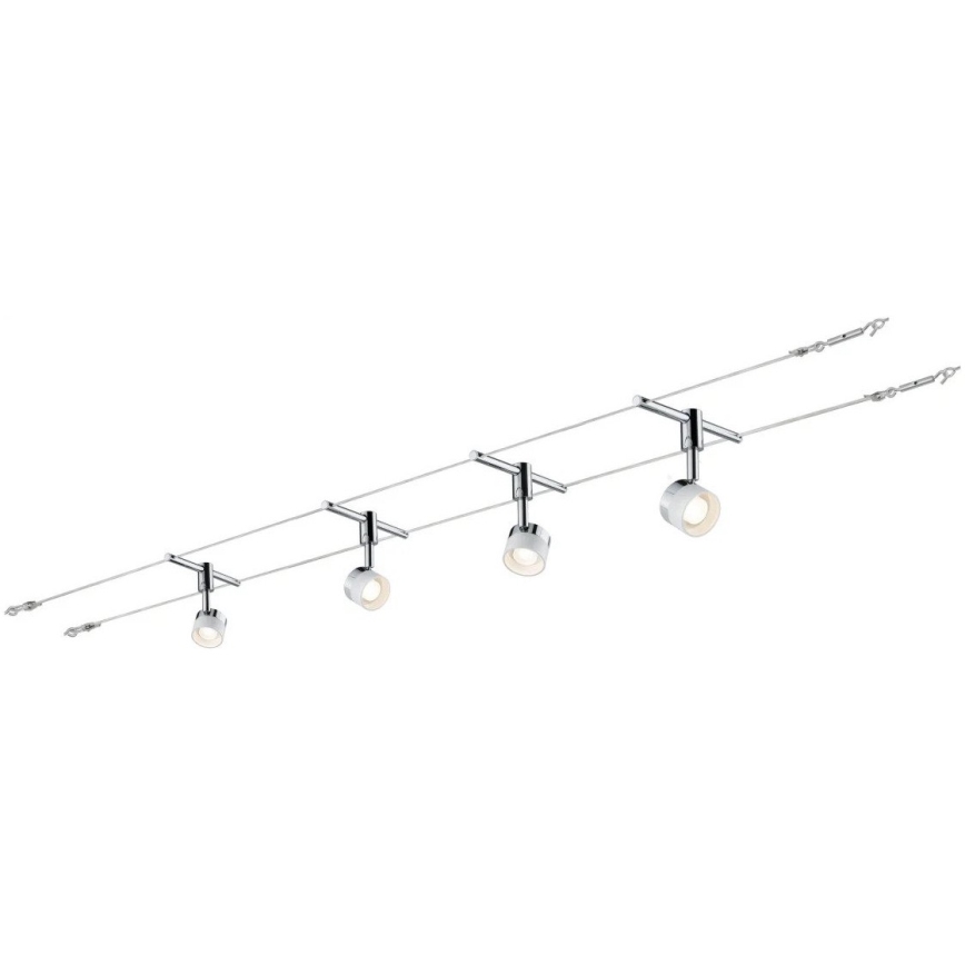 Paulmann 94080 - SET van 4xLED/4,8W Spotverlichting voor het kabelsysteem STAGE 230V glanzend chroom