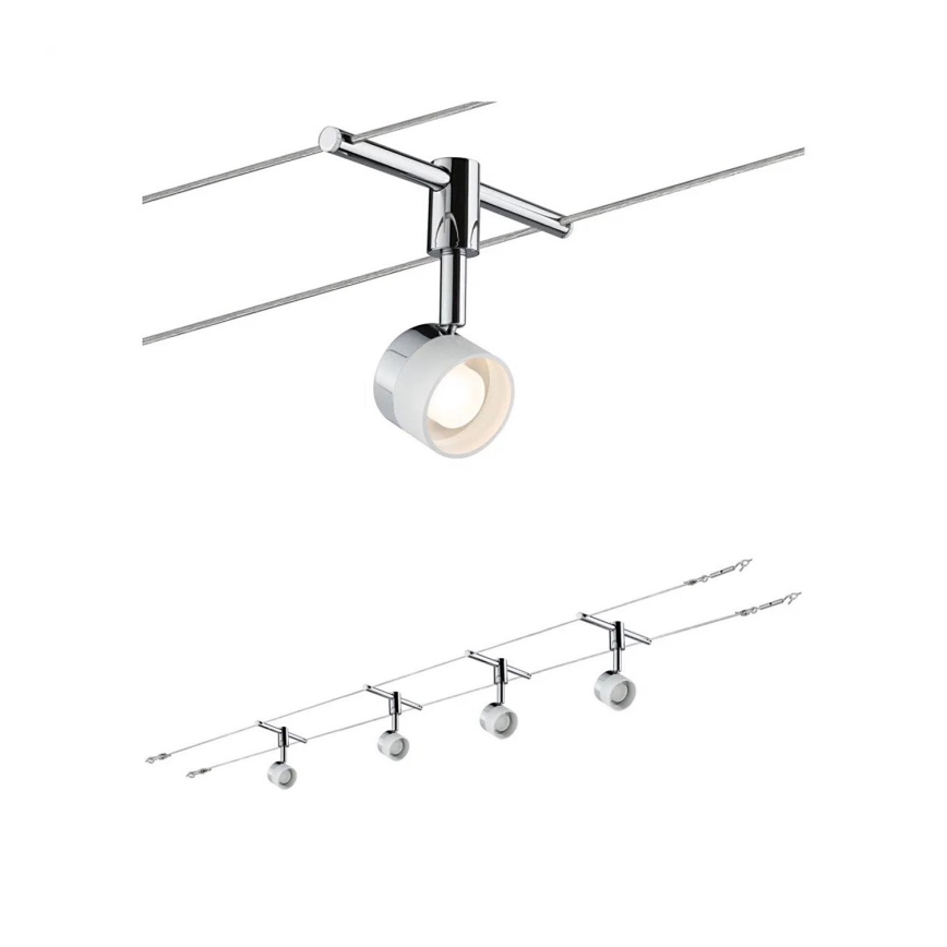 Paulmann 94080 - SET van 4xLED/4,8W Spotverlichting voor het kabelsysteem STAGE 230V glanzend chroom