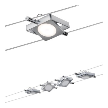 Paulmann 94107 - Set van 4 LED-spots 4,3W voor kabelsysteem MAC 230V mat chroom
