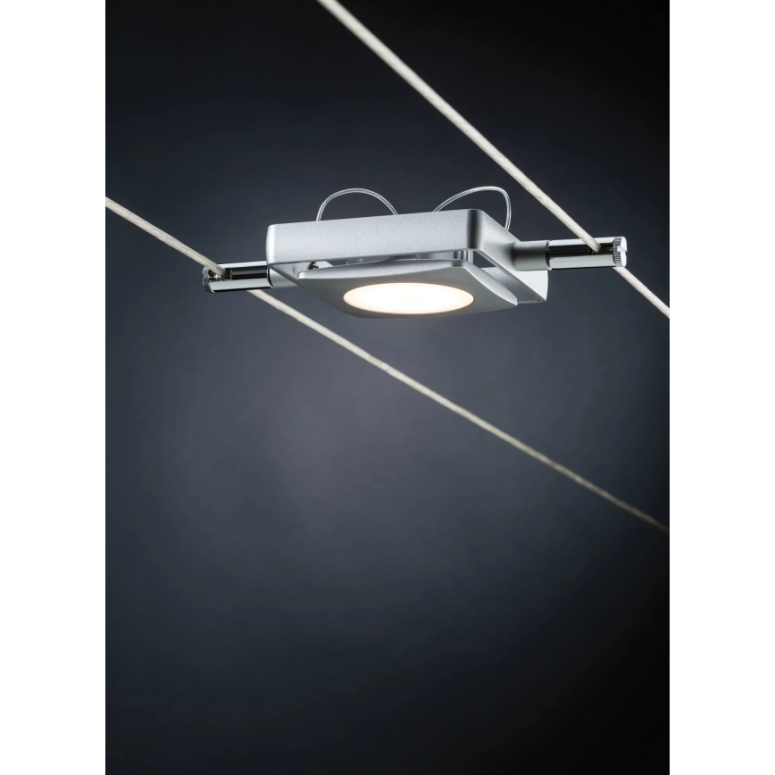 Paulmann 94107 - Set van 4 LED-spots 4,3W voor kabelsysteem MAC 230V mat chroom